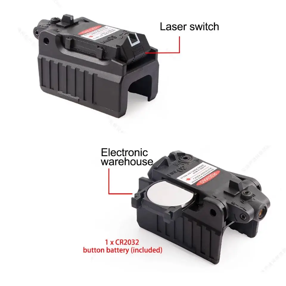 Tactical Mini Red laser sihgt 20mm Handgun Mount Rail For Airsoft G17 19 23 25 26 31  Laser Accessory