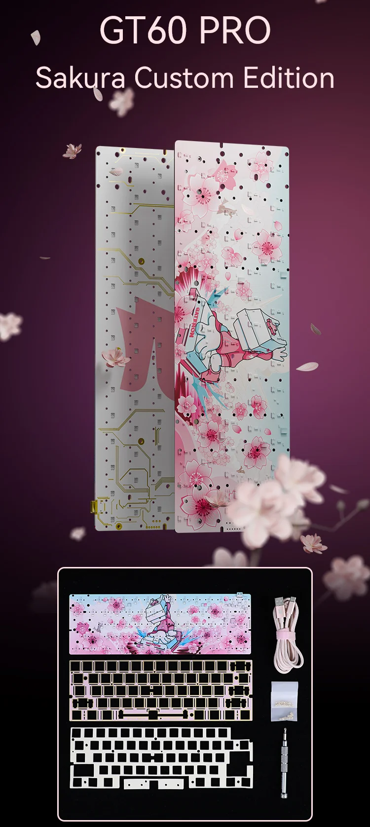 sakuraアイケーイー LIMITED ACCESSORIES SET GATERON X Sikakeyb Sakura Collab Limited Edition Set GT60