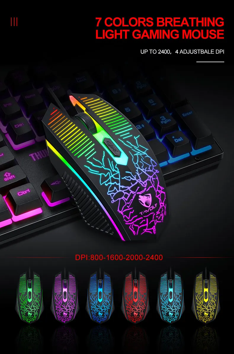 Gaming Keyboard Mouse And Mouse Pad Set With Backlit Wired Keys_voghion.com
