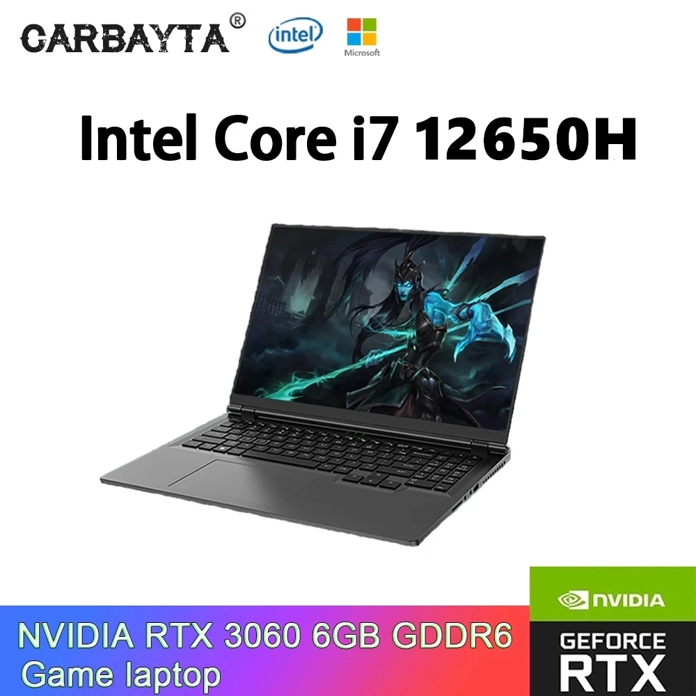 IPS 게이밍 노트북, 최대 64GB 롬, 16 인치 2560x1600, I7 12700H NVIDIA RTX 3060, 6GB 지문 노트북, 윈도우 11 10 Pro Pcie Nvme 