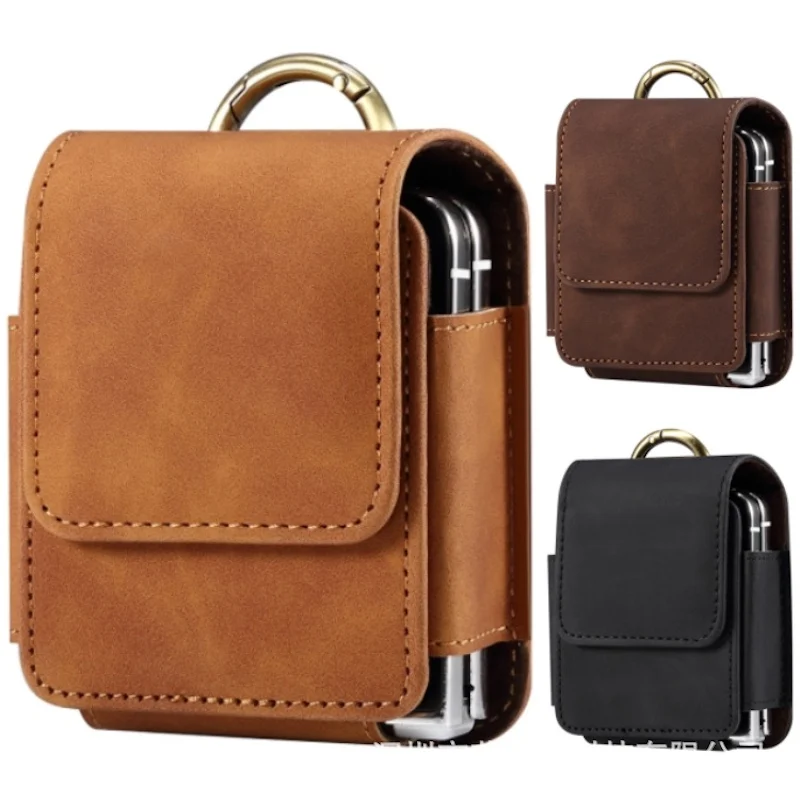 

Waterproof Belt Clip Case Men Waist Bag PU Holster For Samsung Z Flip 5 4 3 5G,Galaxy Flip4 Flip3,Oppo N2 Flip,Huawei P50 Pocket