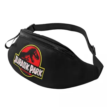 Marsupio personalizzato Jurassic Park Logo per donna uomo Cool Dinosaur Crossbody marsupio viaggio escursionismo telefono Money Pouch
