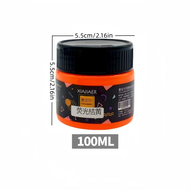 Chagall 100ml fluorescent acrylic pigment fluorescent yellow orange red fluorescent red fluorescent green hand-painted special 2