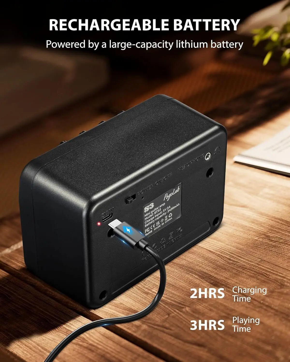 5W Practice Electric Amplifiers Wireless Bluetooth Speaker Outdoor Portable Guitar Amp Electric Guitar Mini Speaker Pogolab