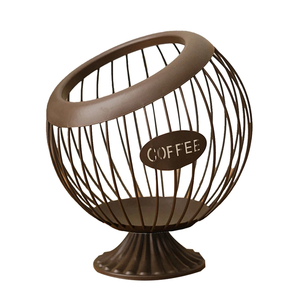 Coffee Pod Capsule Holder Iron Hollow Out Display Rack Stand Home Cafe Snacks Candy Metal Storage Organizer For Coffee