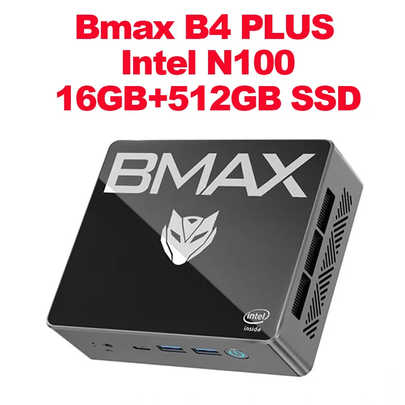 Bmax B4 Plus ミニ PC Windows 11 PC Intel N100 16Gb 512Gb Ssd