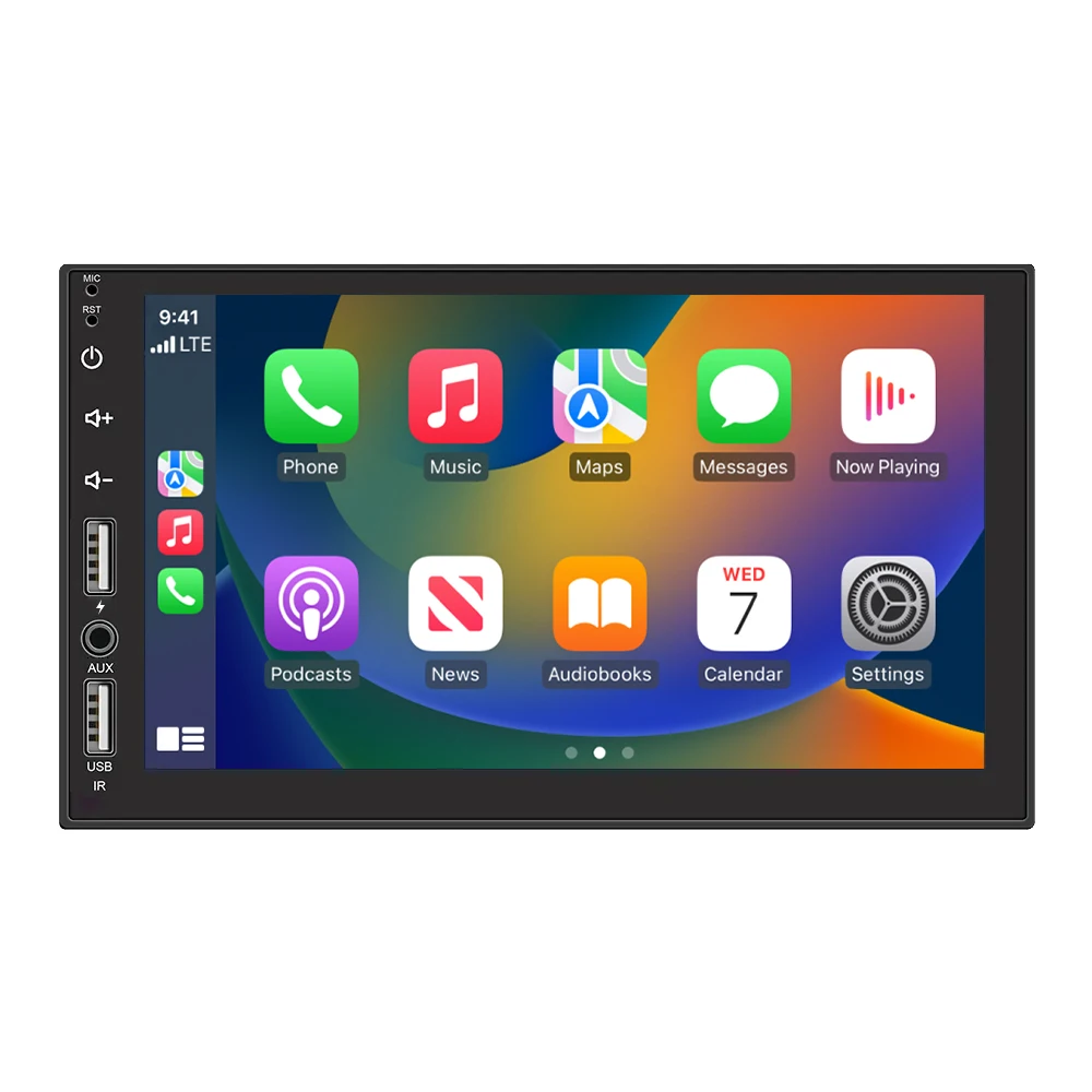 듀얼 Evkey USB 정전식 스크린 풀 터치 HD 자동차 MP5 플레이어, USB 블루투스 TF 카드 터치 스크린, 7 인치 