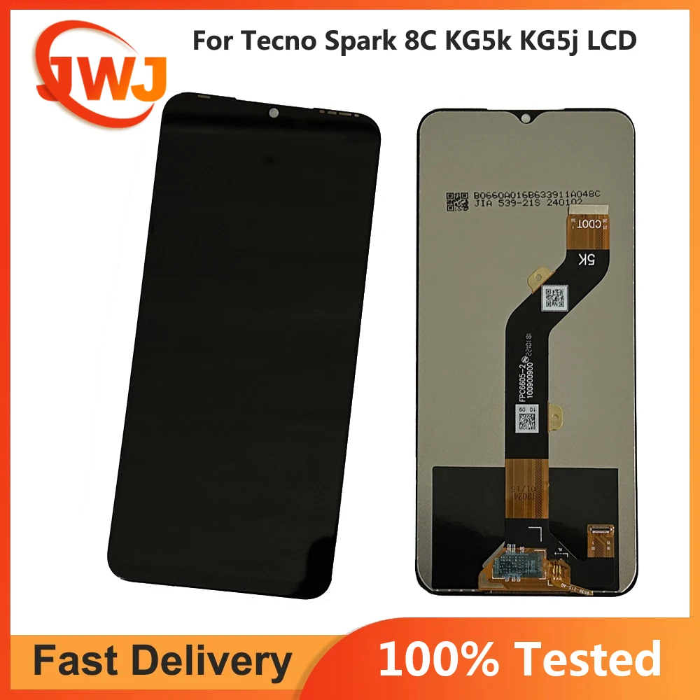 

Original 6.6" For Tecno Spark 8C LCD Display Touch Screen Assembly Digitizer For KG5k KG5j KG5n LCD Replacement Repair Parts