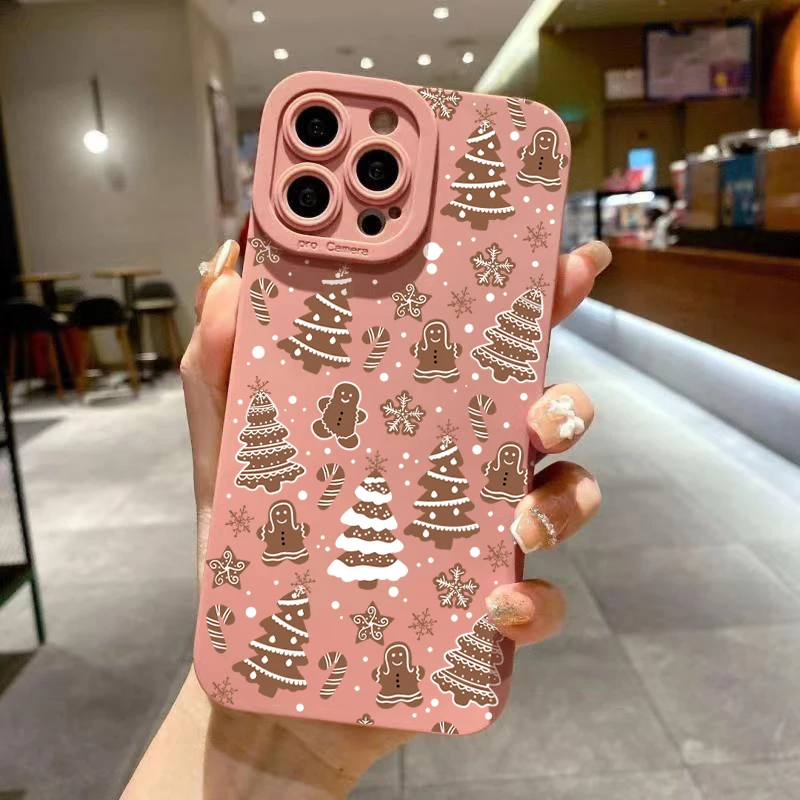 Festive Christmas Tree Graphic Shockproof Phone Case with Bumper Protection