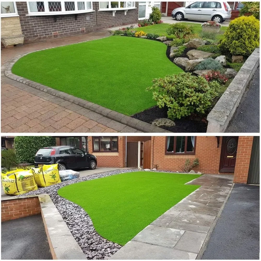 Artificial Grass Lawn Turf Realistic Synthetic Grasses Mat, Indoor Outdoor Garden Lawn Landscape for Pets,Fake Faux Grass Rug