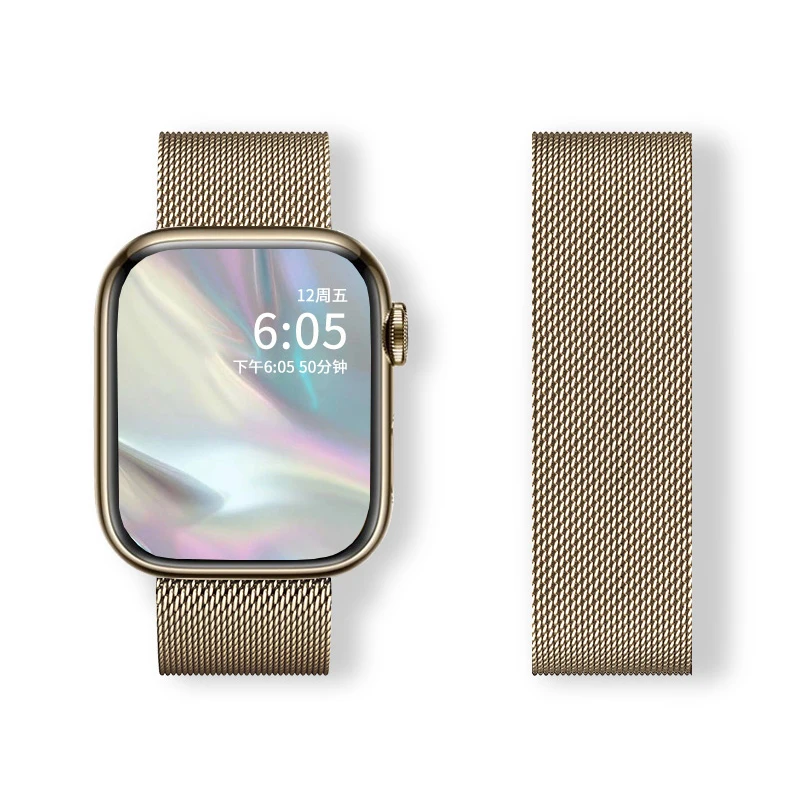 애플 워치용 마그네틱 금속 팔찌, 울트라 2 밴드 49mm 45mm 44mm 스트랩, iWatch 시리즈 9 8 7 6 5 4 3 se 41mm 40mm 38mm