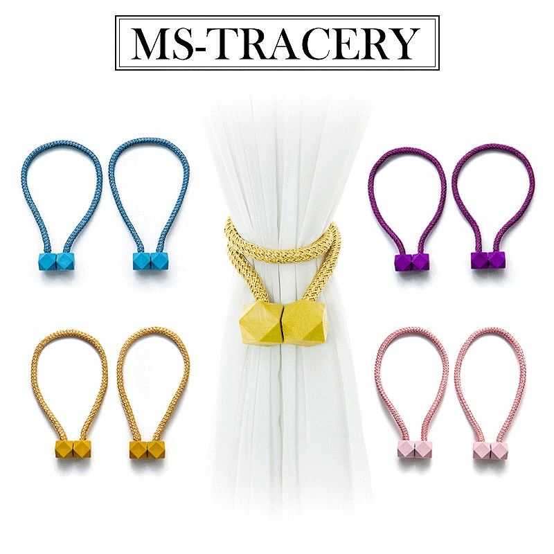 1pcs/2pcs Creative Magnetic Curtain Buckle Curtain Accessories Tie Backs Straps Home Decoration 12 Colors curtain accessories curtain tiebacks curtain fasteners curtain buckle