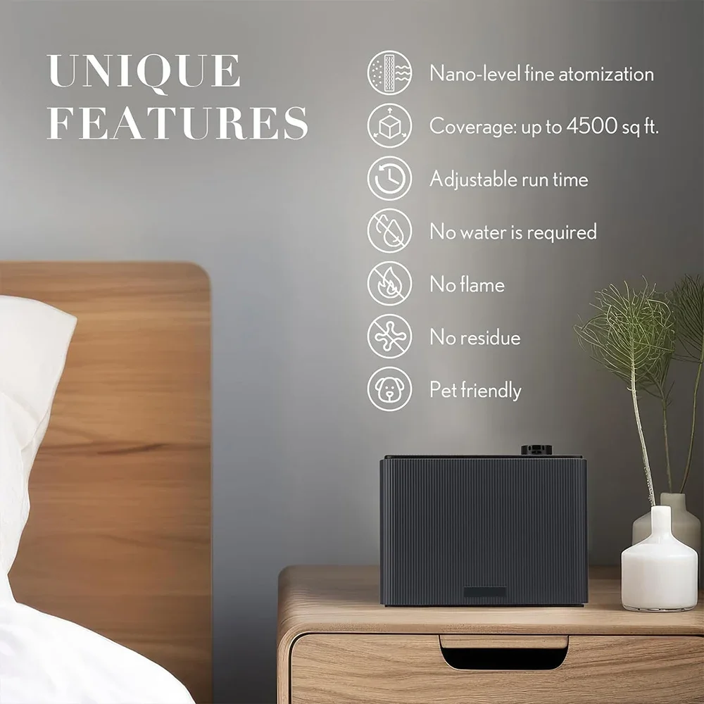 Smart Scent Air Machine For Home Hotel Spa HVAC Aroma Diffuser Cover Up to 4000m³ Black 1000ML Fragrance Diffuser WIFI Bluetooth 4