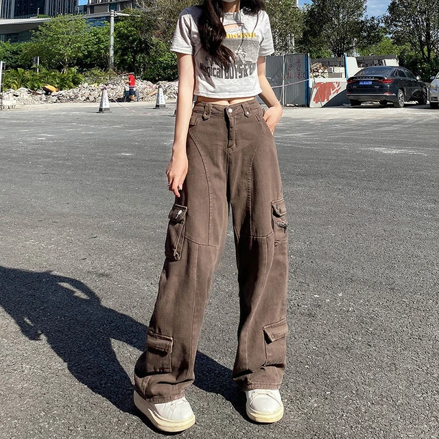 ポイント2倍 レトロなバギーカーゴジーンズ ストリートウェア