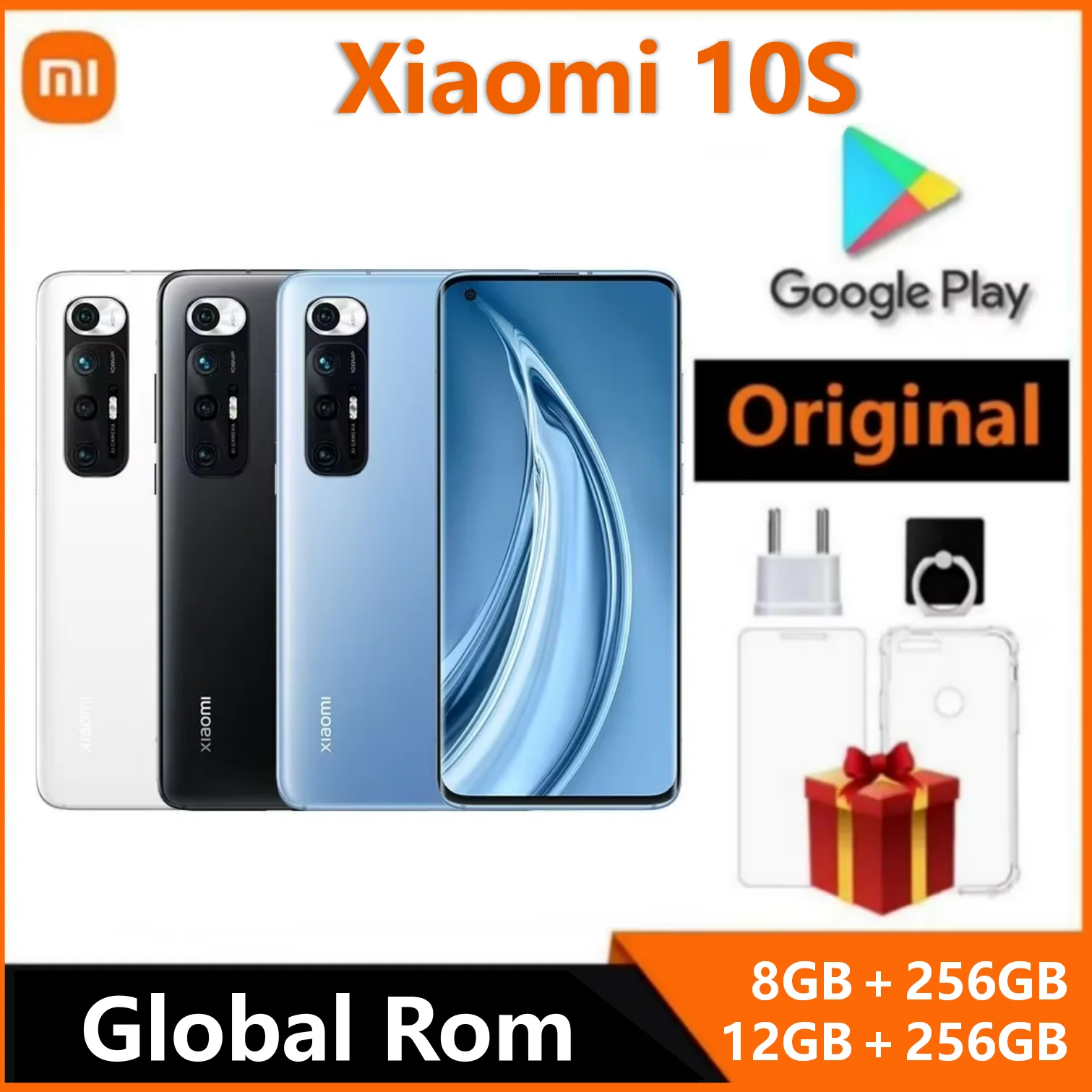 Xiaomi 10s 5G Smartphone RAM 12GB ROM 256GB Qualcomm Snapdragon 870 4780 mAh Android 6.67 inch Global Rom 108mp 5G Smartphone