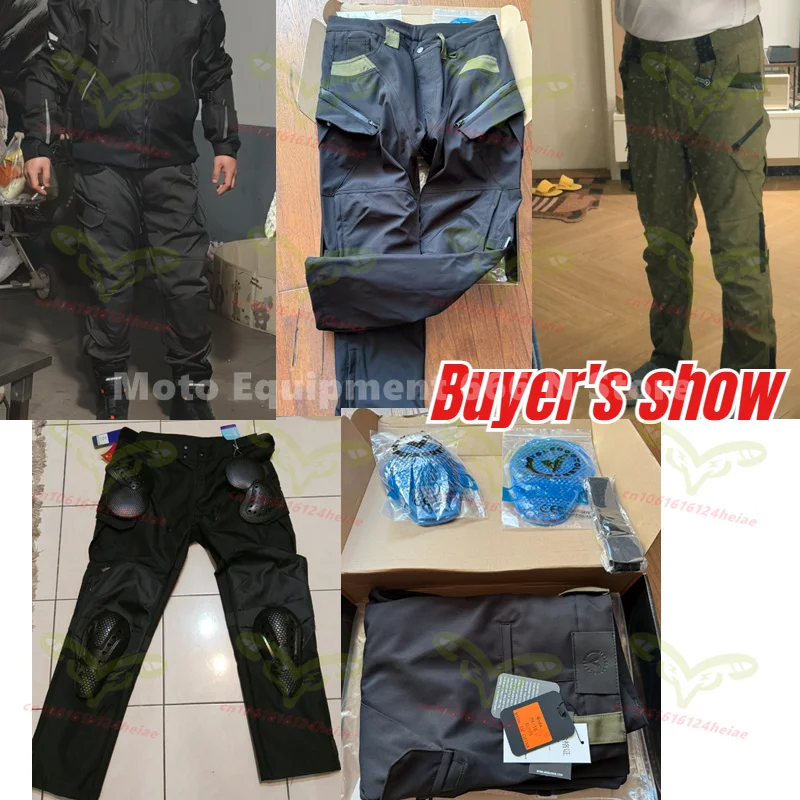 여름 통기성 남성용 오토바이 라이딩 팬츠 방수 방풍 사계절 이중 레이어 안티드롭 하이웨이스트 팬츠