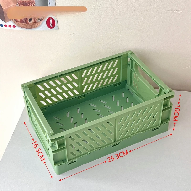 1PC Back To School Storage Basket, Foldable Storage Basket, Suitable for Home and Office Use, Stackable Desktop Storage Basket