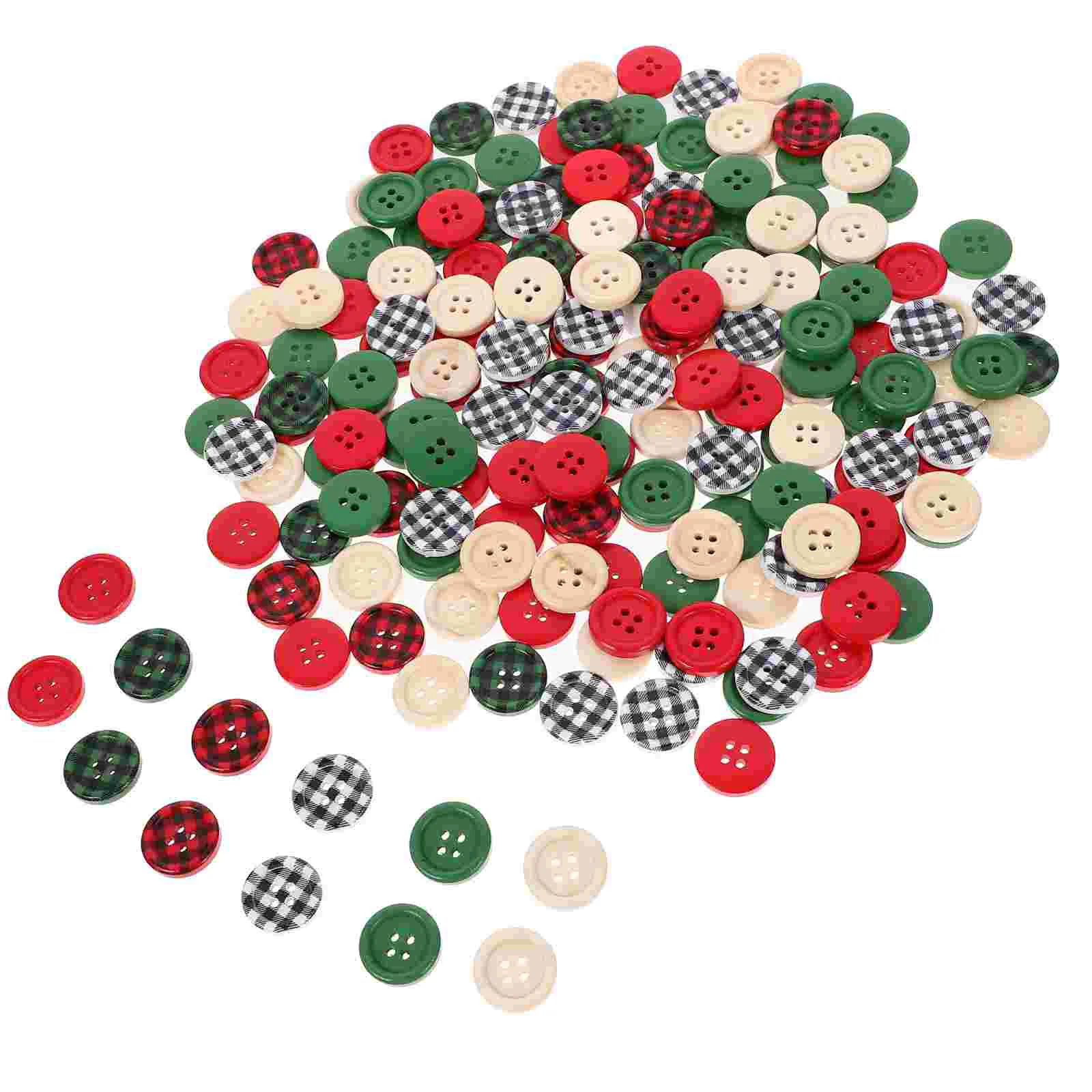 

300 Pcs Assorted Christmas Buttons Child Decoraciones Para Baños Embellishments Plastic Sewing