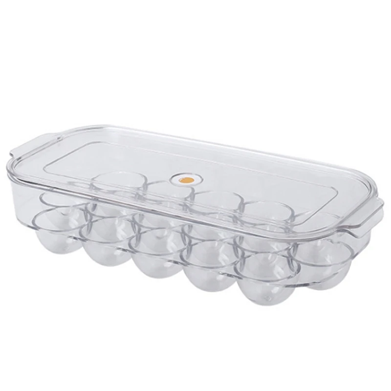 

Egg Holder Clear Plastic Egg Storage Organizer Cartons 16 Slots Egg Container For Refrigerator, Fridge, Kitchen With Lid