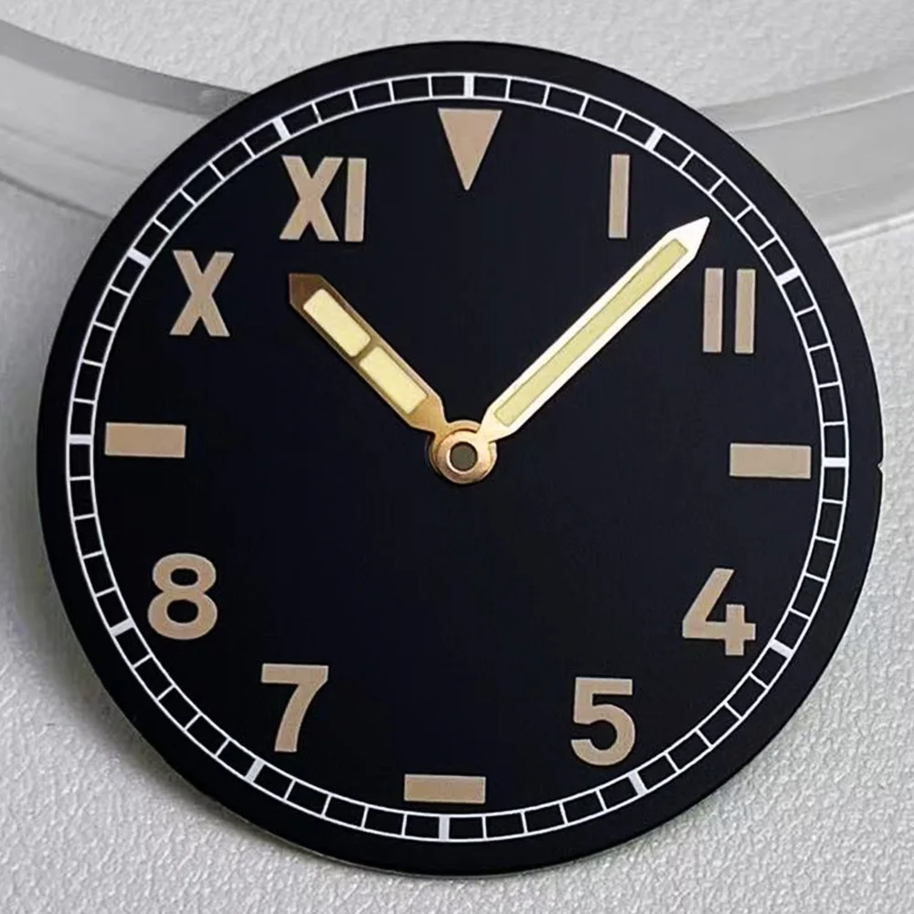 Retro Arabic Numerals Men's Watch Dial - 38.7mm