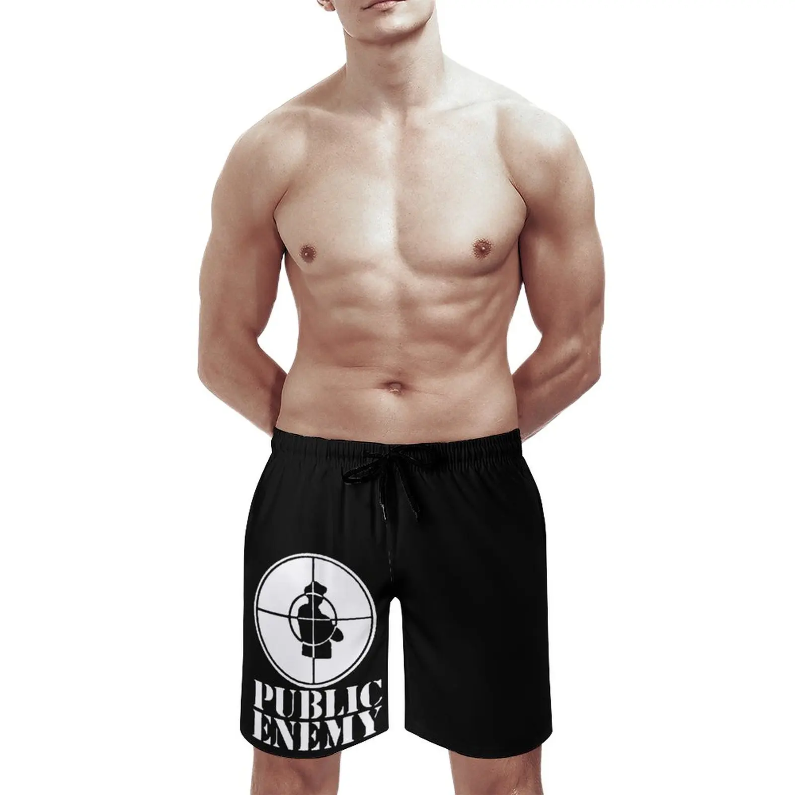Public Enemy Public Enemy(2) Anime CausalCute Adjustable Drawcord Breathable Quick Dry Casual Beach Pantsbasketball Loose Elasti 5
