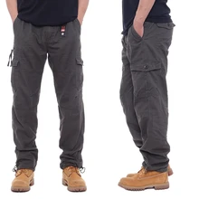 

Live New Pure Cotton High Quality2022Spring and Autumn Casual Pants Men's Overalls Trousers Multi-Bag Cropped Pants