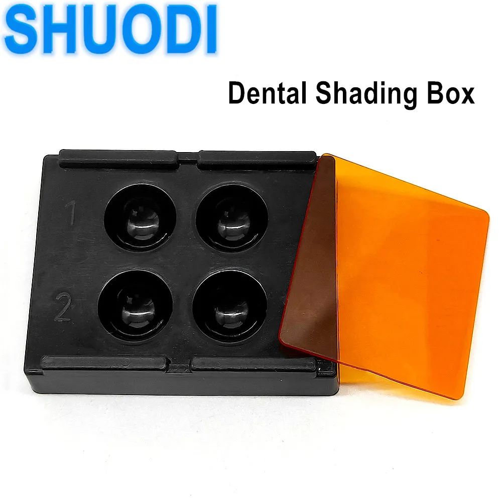 Dental Veneer Storage Box Teeth Patch Shading Light Storage Box 4 holes