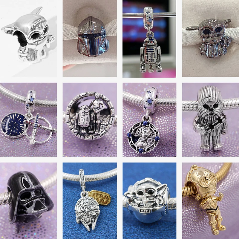 Star Wars Kitty Fit Pandora 925 Silver Charms silver charms Marvel shoes Beads For DIY Jewelry