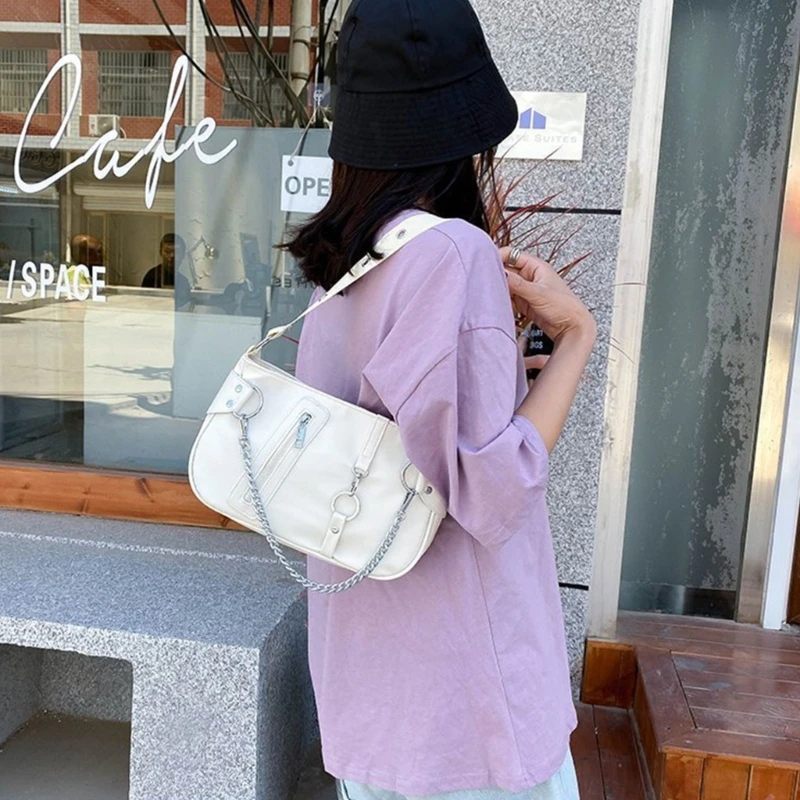 Women's Chain Crossbody Bags All-matching Underarm Bags Small Travel Hobo Purses