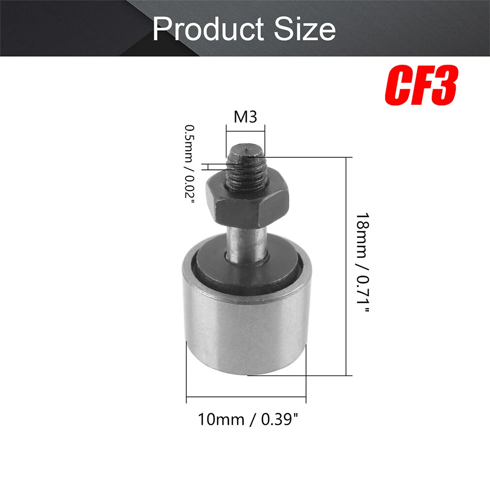 

CF3-CF24-1 Stud Type Cam Follower Needle Roller Track Bearing Thread Bolt Lot 90