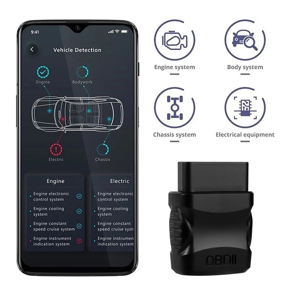 OBD2 Scanner ELM327 V2.1 for Android IOS Car