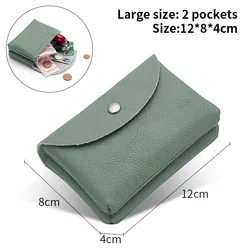 Personalized Women's Genuine Leather Compact Wallet and Coin Purse (Denim Blue double)