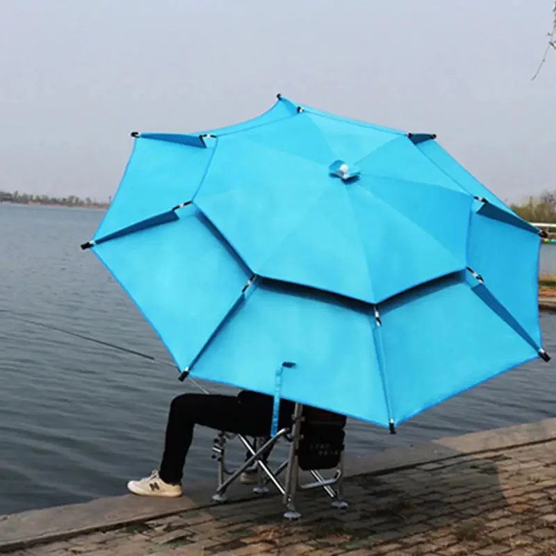 Outdoor Sunshade Tent Umbrella Sun Protection Waterproof Portable Vented Fishing Umbrella Assemblable Fence Cloth Shelter fold parasol