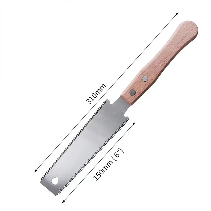 Hand Saw Multi Purpose Saw Handheld Saw 310MM Steel Saw Double Edged Japanese Pull Saw Flexible Blade Hand for Woodworking Cutting