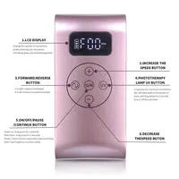 35000RPM Portable Electric Nail Drill Machine With LCD Display UV Nail Lamp Drying Function Rechargeable For Nails Manicure 2