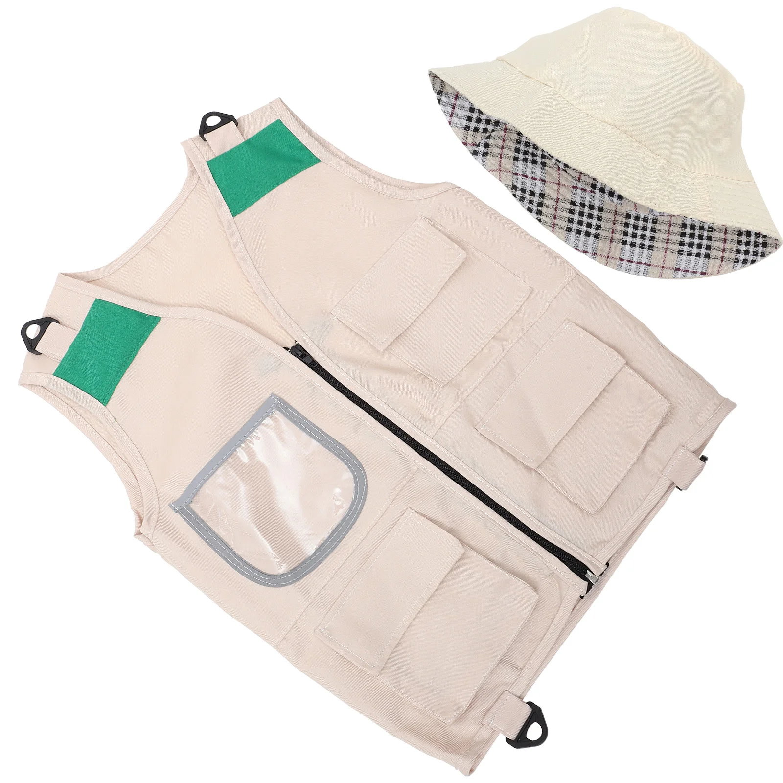 

Stage Costumes Kids Suits for Boys Children Explorer Kit Vest Outdoor Exploration Hat Fabric Clothing Camping