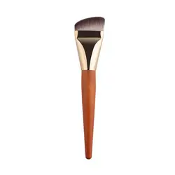Ultra Thin Flat Foundation Brush with Wooden Handle (Incline)