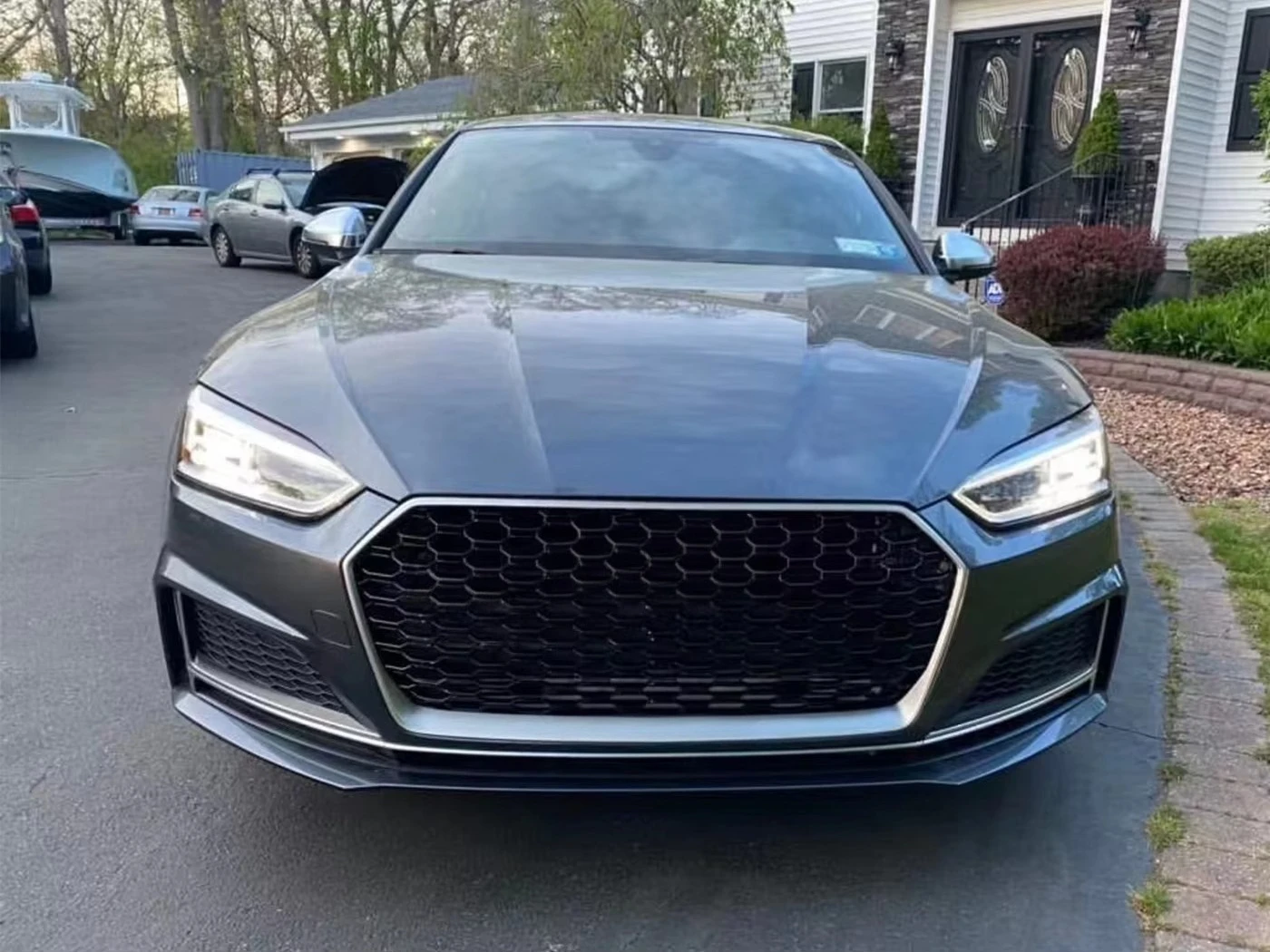 자동차 부품 프론트 립 A5 2017-2020 업그레이드 RS5 ABS 소재 최저가 프론트 립