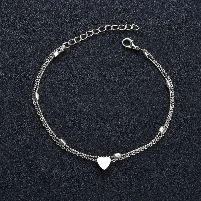 Modyle New Fashion Simple Heart Female Anklets Foot Jewelry Leg New Anklets On Foot Ankle Bracelets For Women Leg Chain Gifts - Image 6