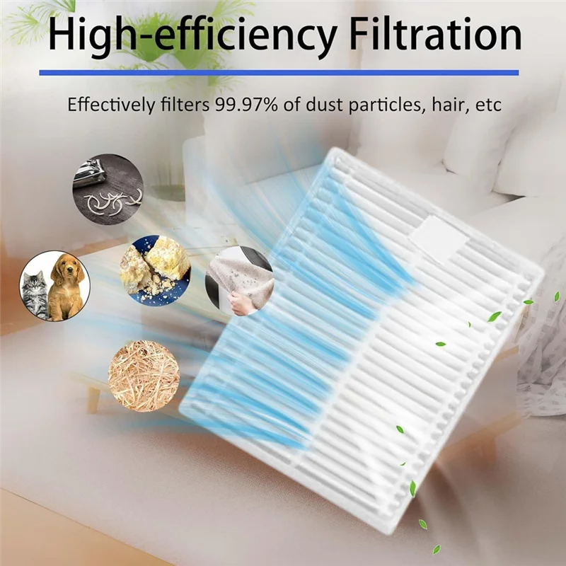 B06B-21Pcs Replacement Parts For Roborock Q7 M5/ Q7 M5+/ Q7 L5 Vacuum Attachment Main Side Brush Hepa Filter Mop Pads