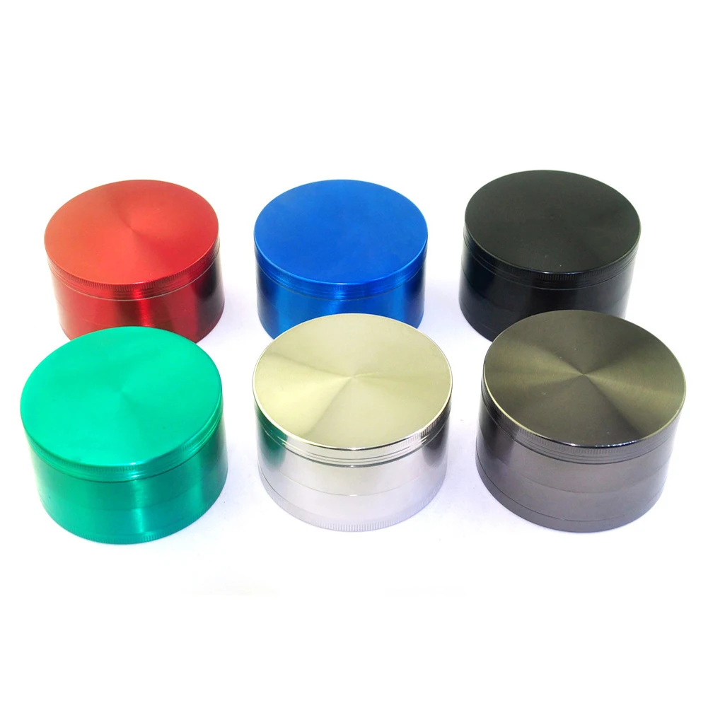 Herb Grinder 4-layer Iridescent Tobacco Grinder Spice Miller Crusher Zinc Alloy Smoke Accessories Nano Paint Surface 40/50mm