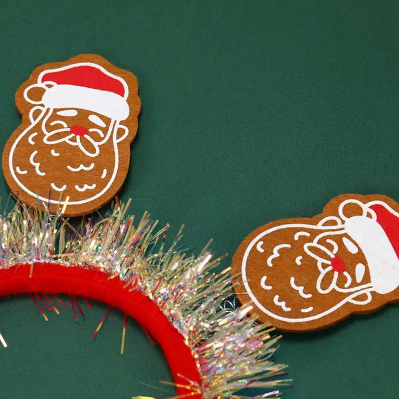 Party Favors Headbands Sequin Christmas Santa Headband For Party Christmas Hair Hoops For Family Reunion Company