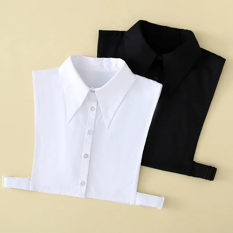 

Unisex Mens Lapel Fake Collar Woman Shirt Detachable Collar Half Shirt Blouse False Collar Top For Women Business Fuax Cols