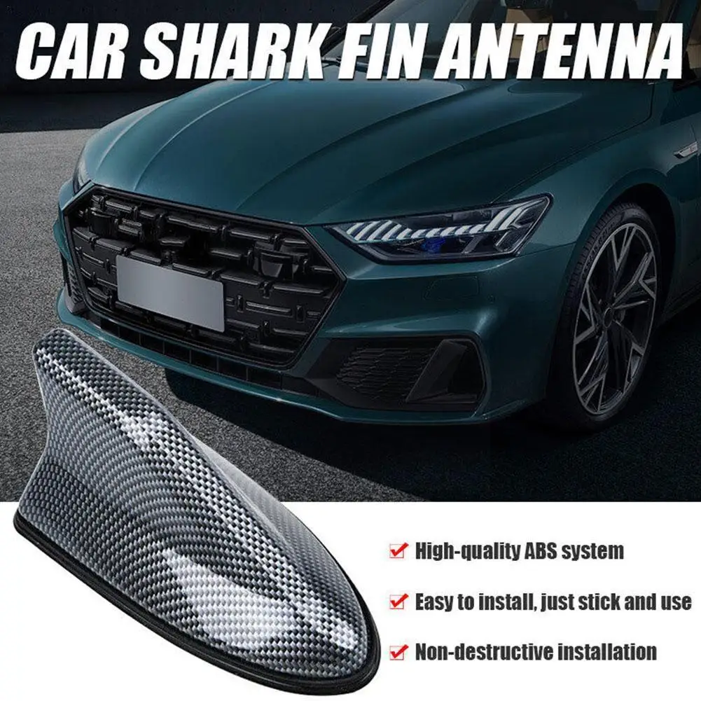 Universal Car Shark Fin Antenna Carbon Fiber Look Car Toppers Fin Top