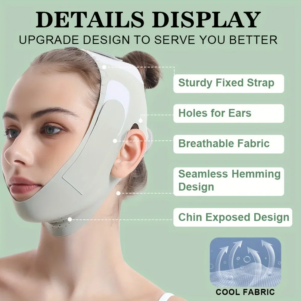 Reusable Face Slimming Bandage V Line Face Shaper Women Chin Cheek Lift Up Belt Facial Massage Strap Face Skin Care Beauty Tools 3