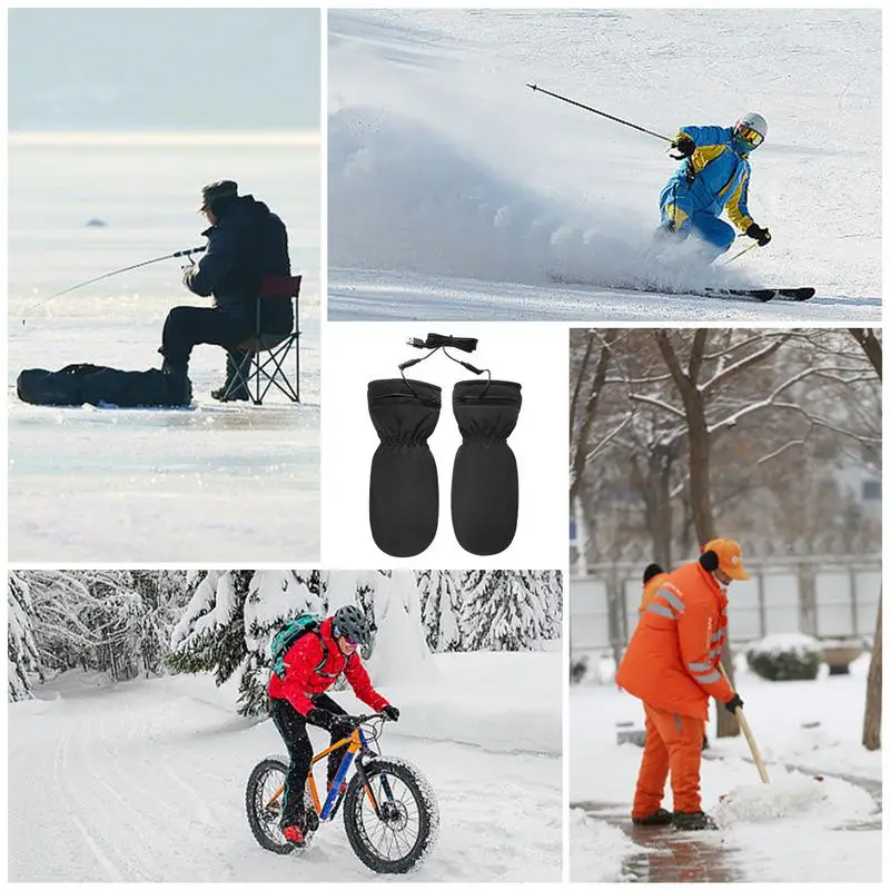 winter Electric Heating Gloves Rechargeable Electric Heated Gloves For Adult Comfortable Work Gloves Camping Hand Warmer Gloves 5