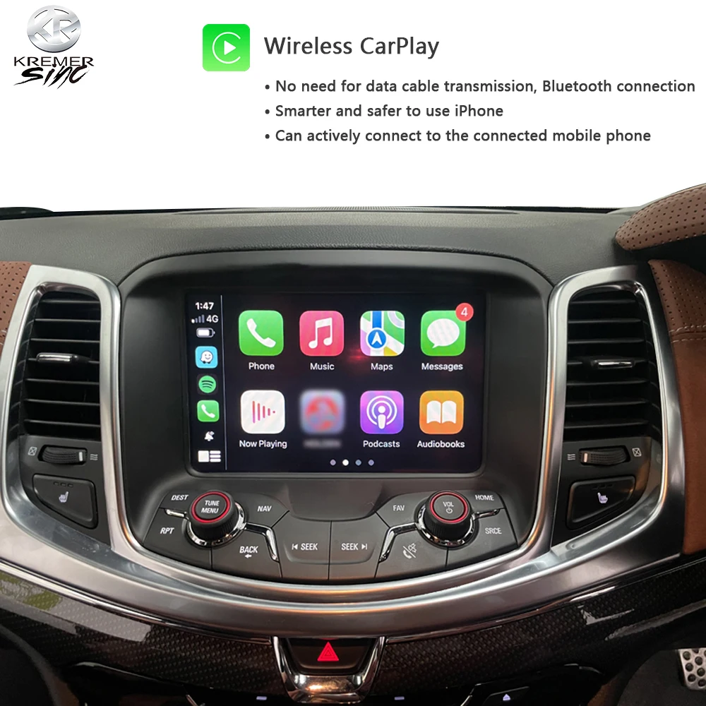 KSmart auto Wireless CarPlay AndroidAuto Retrofit per Holden Commodore VF1 VF2 supporto per sistema MyLink microfono OEM