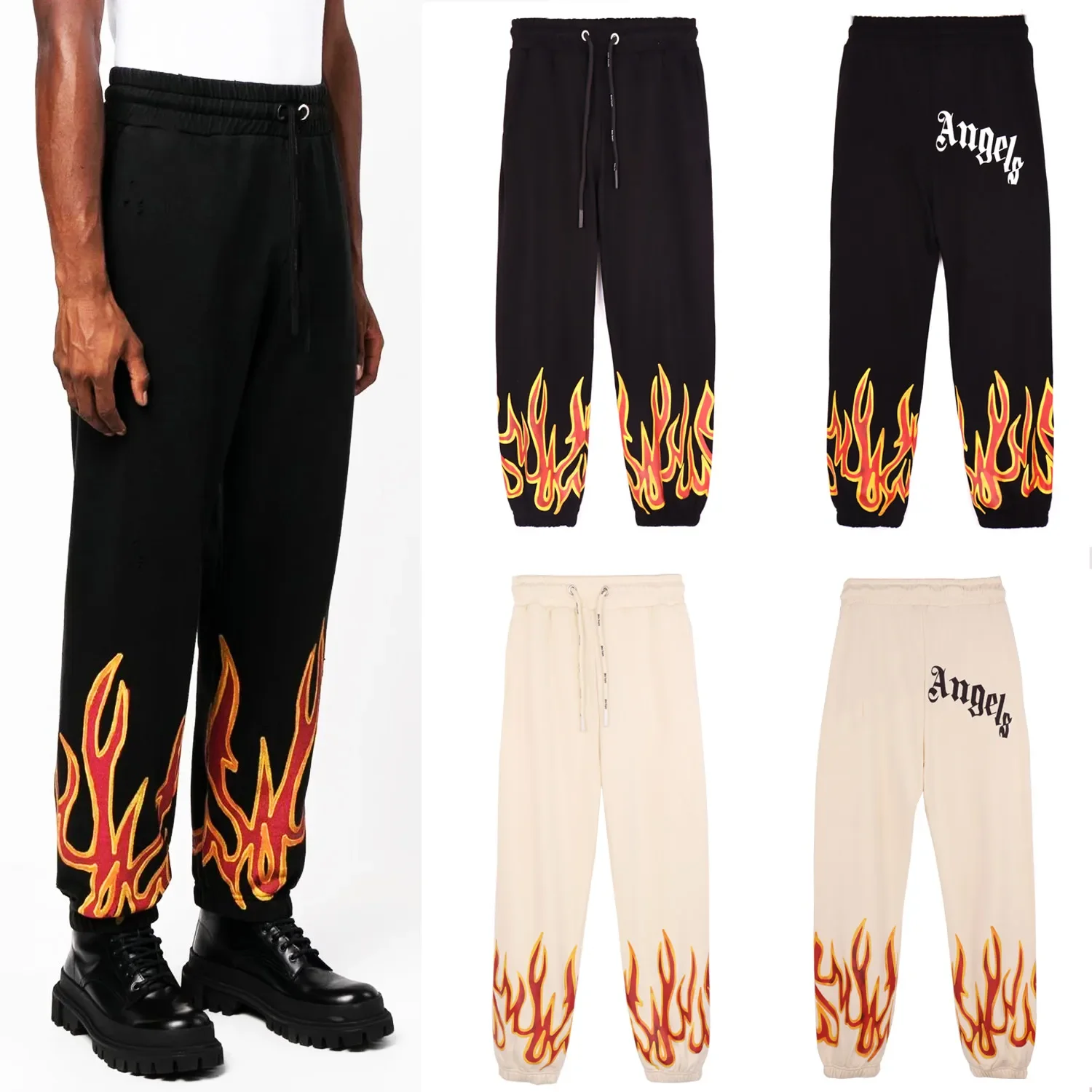 

Angel new flame casual print high street INS fashion pants