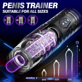 Automatic Male Masturbator Sex Toys for Men 7 Thrusting & 7 Rotating Modes Hands Free Pocket Pussy Sex Machine Electric Penis Pu