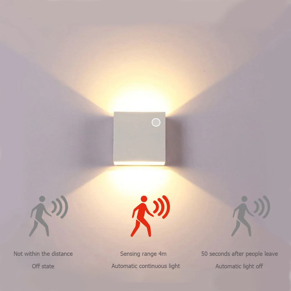 Motion Sensor LED Wall Lamp IP65 Waterproof Aluminum Sconce Light AC85-265V 7W 12W Outdoor and Indoor motion sensor light,led light,led wall lamp,wall light